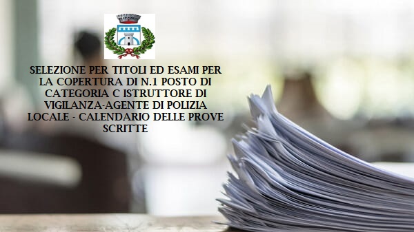 CALENDARIO PROVE SCRITTE