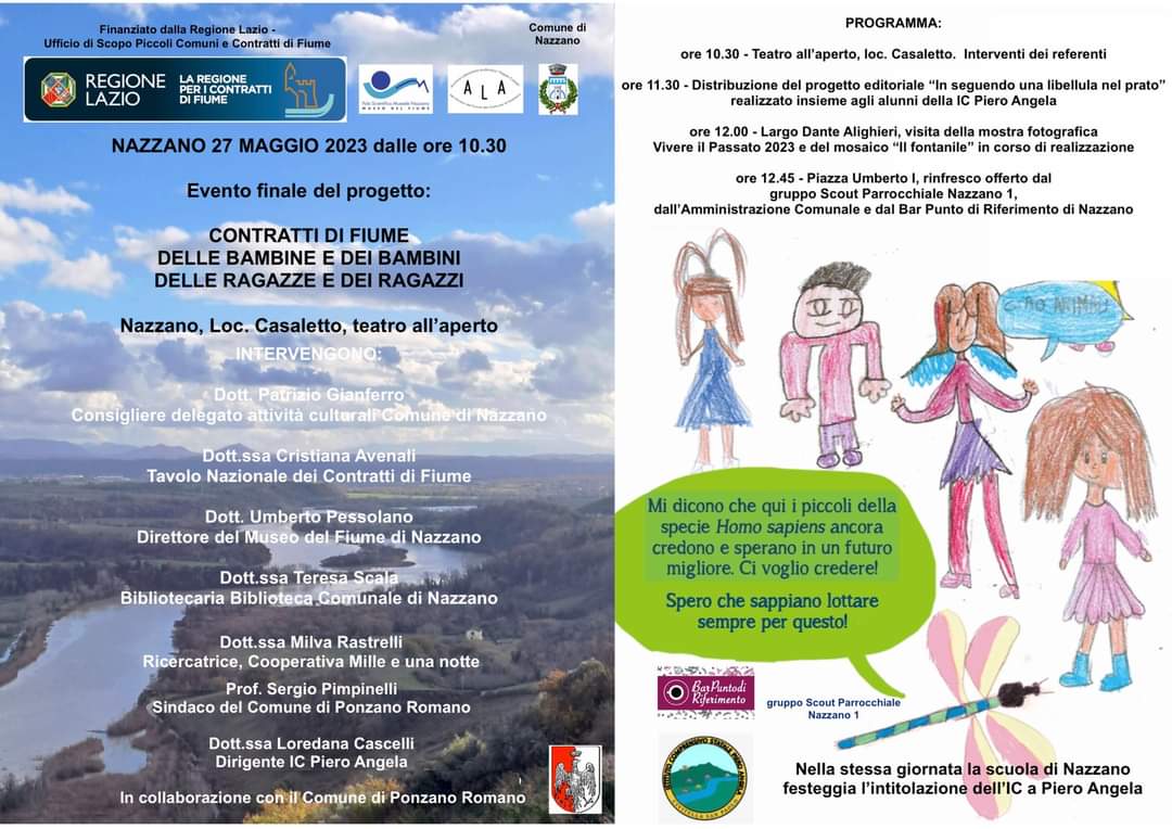 CONTRATTI DI FIUME DELLE BAMBINE E DEI BAMBINI DELLE RAGAZZE E DEI RAGAZZI: EVENTO FINALE DEL PROGETTO